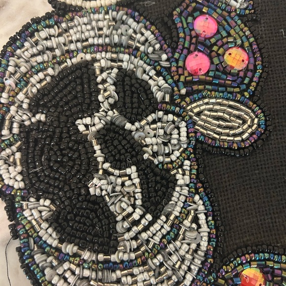 TAHARI Fall/Halloween "BATS-JACK-O-LANTERNS" Beaded Charger Placemat Gorgeous! - Picture 3 of 4